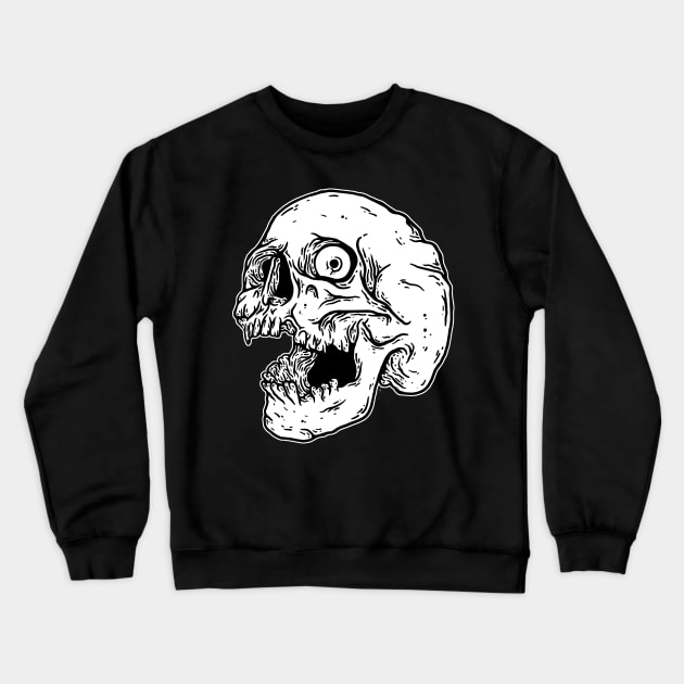 Skull Crewneck Sweatshirt by CharlieWizzard